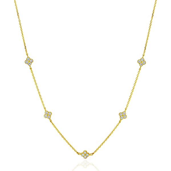 Gold Small Clover Necklace Gold